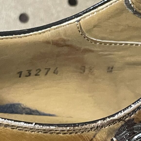 Magnanni Miro Burnished Double Monk Shoes Mens Size 9.5 Burnished Brown Spain main image 4